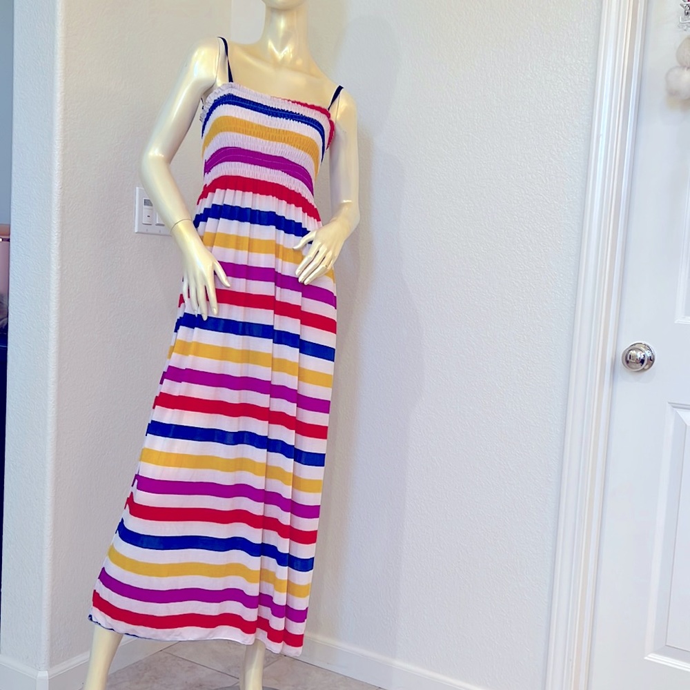 MEGGIE FASHIO - Multicolor Striped Maxi Dress - One Size